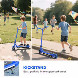 AIYAPLAY Electric Scooter for Ages 6-14 Years, with Colourful Lights, Blue - Additional view 8