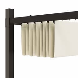 Outsunny 3 x 3(m) Pergola with Retractable Roof, 80mm Metal Column, White - Additional view 5