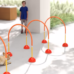 PawHut 4 Piece Dog Agility Training Equipment with Carry Bag, Orange - Additional view 6