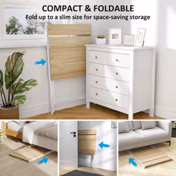 HOMCOM 70 cm Folding Computer Desk for Small Spaces Bedroom - Yellow