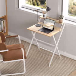 HOMCOM 70 cm Folding Computer Desk for Small Spaces Bedroom - Yellow - Additional view 6