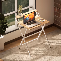 HOMCOM 70 cm Folding Computer Desk for Small Spaces Bedroom - Yellow - Additional view 7