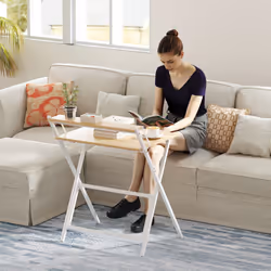 HOMCOM 70 cm Folding Computer Desk for Small Spaces Bedroom - Yellow - Additional view 8