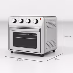 HOMCOM 24L Air Fryer Oven, Small Electric Oven, Grill, Roast, Bake, 1600W