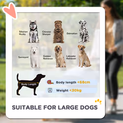 PawHut Foldable Pet Stroller for Large Dogs, Red/Black