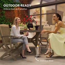 Outsunny Stainless Steel Smokeless Wood Burning Firepit Garden Fire Pit - Additional view 4