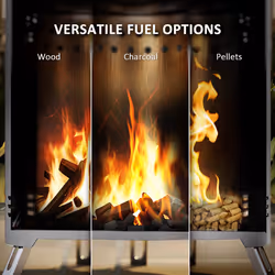 Outsunny Stainless Steel Smokeless Wood Burning Firepit Garden Fire Pit - Additional view 8