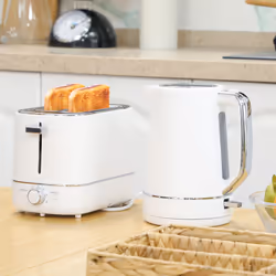 HOMCOM 1.7L 3000W Fast Boil Electric Kettle - White