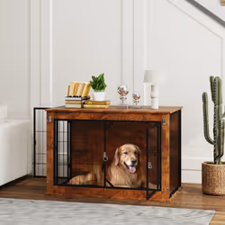 PawHut Dog Crate Furniture with Openable Top, Two Doors, for Large Dogs
