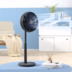 HOMCOM Pedestal Fan with Oscillating, Tilt, Adjustable Height, Timer, Black