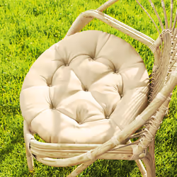 Outsunny Outdoor Seat Cushions Set of 2, Tufted Round Chair Pads, Beige - Additional view 7
