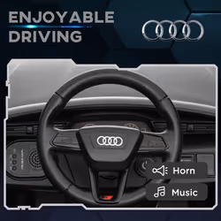 AIYAPLAY Audi Q8 e-tron Sportback Licensed Kids Electric Car w/ Remote - Grey