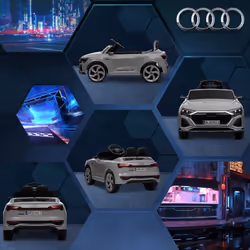AIYAPLAY Audi Q8 e-tron Sportback Licensed Kids Electric Car w/ Remote - Grey - Additional view 5