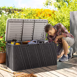 Outsunny 380L Garden Storage Box Waterproof Outdoor Storage Box