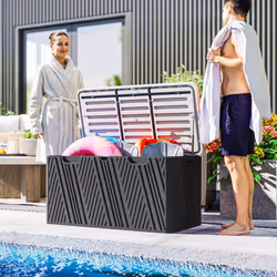 Outsunny 380L Garden Storage Box Waterproof Outdoor Storage Box - Additional view 5