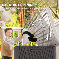Outsunny 380L Garden Storage Box Waterproof Outdoor Storage Box - Additional view 7