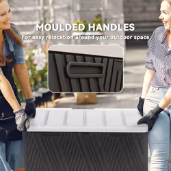 Outsunny 380L Garden Storage Box Waterproof Outdoor Storage Box - Additional view 8