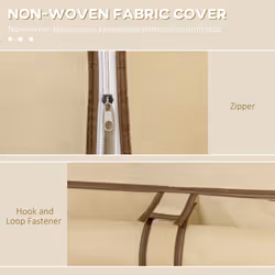 HOMCOM Fabric Portable Wardrobe with 8 Shelves 2 Hanging Rails - Yellow