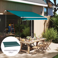 Outsunny Replacement Canopy for 3 x 2.5 m Awning (Fabric Only), Green