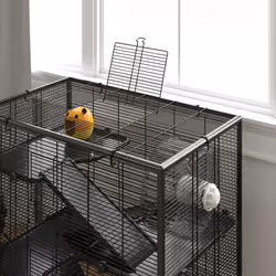 PawHut 4-Tier Hamster Cage w/ Deep Tempered Glass Bottom, 78.5 x 48.5 x 80cm - Additional view 6