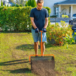 Outsunny Compost Spreader, 24" Garden Spreader w/ Height Adjustable Handle