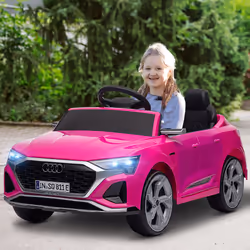 AIYAPLAY Audi Q8 e-tron Sportback Licensed Kids Electric Car w/ Remote - Pink