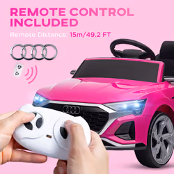 AIYAPLAY Audi Q8 e-tron Sportback Licensed Kids Electric Car w/ Remote - Pink