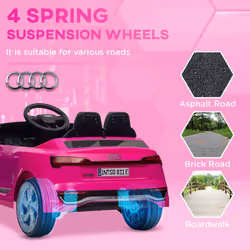 AIYAPLAY Audi Q8 e-tron Sportback Licensed Kids Electric Car w/ Remote - Pink - Additional view 4