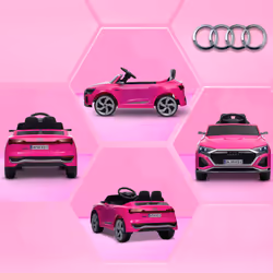 AIYAPLAY Audi Q8 e-tron Sportback Licensed Kids Electric Car w/ Remote - Pink - Additional view 6