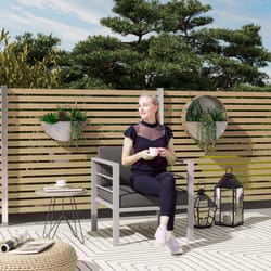 Outsunny Patio Furniture Aluminium Armchair with Cushions, Charcoal Grey