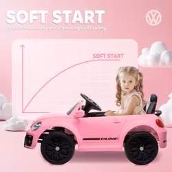 AIYAPLAY Volkswagen Beetle Licensed 12V Ride on Car w/ Remote Control, Pink