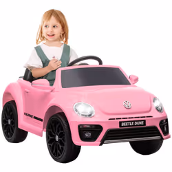 AIYAPLAY Volkswagen Beetle Licensed 12V Ride on Car w/ Remote Control, Pink - Additional view 6