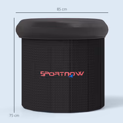 SPORTNOW Outdoor Ice Bath Tub, 300L Portable Cold Water Therapy Tub, Black