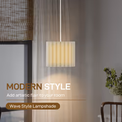 HOMCOM Linen Pendant Light, E27 Lampshade for Living Room, Bedroom, White