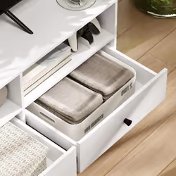 HOMCOM TV Unit, TV Cabinet for up to 75", with Drawers, Shelves, White - Additional view 7