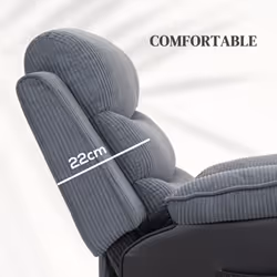 HOMCOM Power Lift Riser and Recliner Chair with Remote Control, Dark Grey - Additional view 4