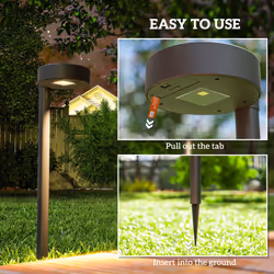 Outsunny Solar Stake Lights 8 Pack, IP44 Pathway Lighting, Auto On/Off LED - Additional view 5