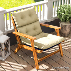 Outsunny Adirondack Chair Cushion Rocking Chair Cushion w/ Ties, Beige