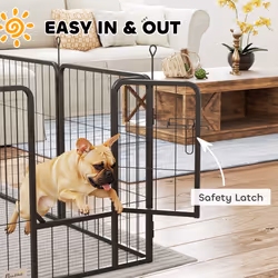 PawHut Dog Pen, 12-Panel Puppy Pen for Small Dogs, 60cm High - Additional view 4