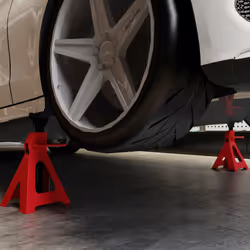 HOMCOM Axle Stands, Adjustable Car Jack Stands, Pack of 2, Red - M - Additional view 7