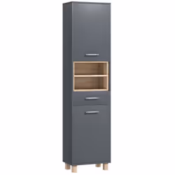 HOMCOM Bathroom Storage Unit with Open Shelves and Drawer