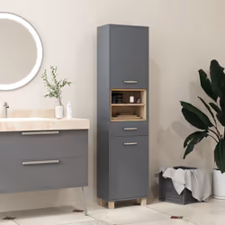 HOMCOM Bathroom Storage Unit with Open Shelves and Drawer - Additional view 6