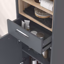 HOMCOM Bathroom Storage Unit with Open Shelves and Drawer - Additional view 7