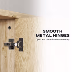 HOMCOM Bathroom Cabinet Wall Mounted Mirror Storage with Shelves Natural - Additional view 6