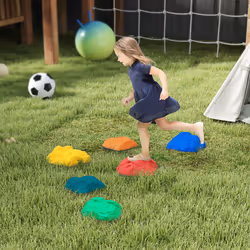 AIYAPLAY Balance Stepping Stones, 6-Piece River Stones for Kids, Ages 3-8