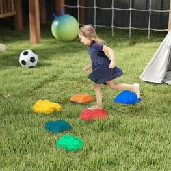 AIYAPLAY Balance Stepping Stones, 6-Piece River Stones for Kids, Ages 3-8