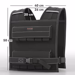 20KG Adjustable Weighted Vest with 20 Metal Weights, Running Weight Vest