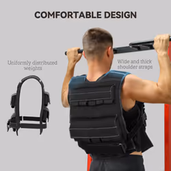 20KG Adjustable Weighted Vest with 20 Metal Weights, Running Weight Vest - Additional view 5