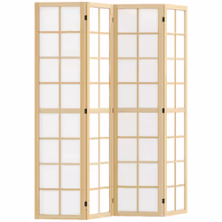 HOMCOM Indoor Room Partition, 4 Panel Folding Room Divider, 160 x 170cm