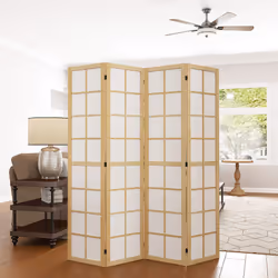 HOMCOM Indoor Room Partition, 4 Panel Folding Room Divider, 160 x 170cm